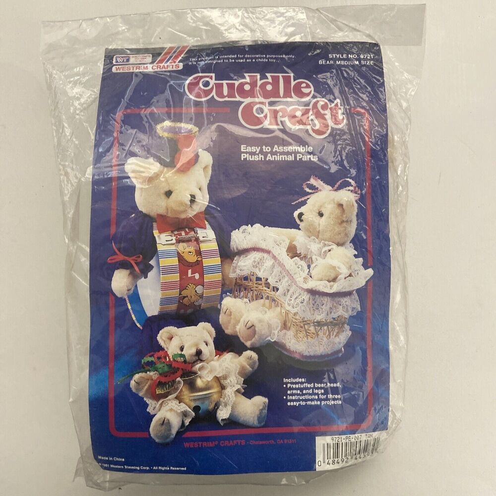 Vintage Westrim Crafts Bear Kit Cuddle Crafts Style no 9721 Medium sized